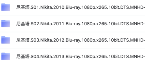 尼基塔Nikita 全四季合集 158G 高码收藏版 蓝光原盘压制 1080p分辨率 x265 10bit编码 AC3多声道 中英双语字幕 Nikita S01-S04 2010-2013 Blu-ray 1080p x265 10bit DTS